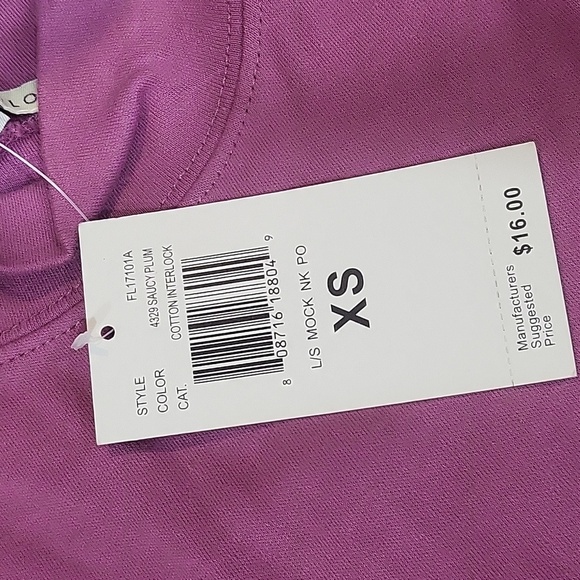 NWT Light Pink / Purple Caryolyn Taylor Mock Turtleneck Size XS - Picture 3 of 5